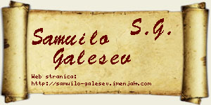 Samuilo Galešev vizit kartica